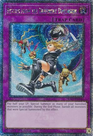 QUARTER CENTURY SECRET RARE Return from the Different Dimension (Quarter Century Secret Rare) (RA03-EN140) - Quarter Century Bonanza 1st Edition