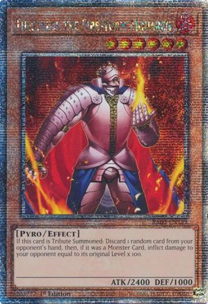 QUARTER CENTURY SECRET RARE Thestalos the Firestorm Monarch (Quarter Century Secret Rare) (RA03-EN143) - Quarter Century Bonanza 1st Edition