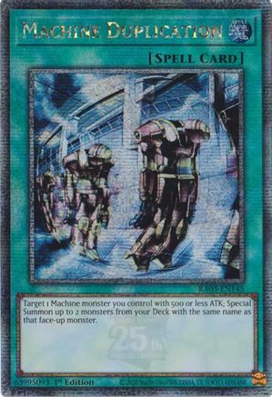 QUARTER CENTURY SECRET RARE Machine Duplication (Quarter Century Secret Rare) (RA03-EN145) - Quarter Century Bonanza 1st Edition