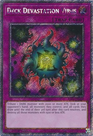 PLATINUM SECRET RARE Deck Devastation Virus (Platinum Secret Rare) (RA03-EN150) - Quarter Century Bonanza 1st Edition
