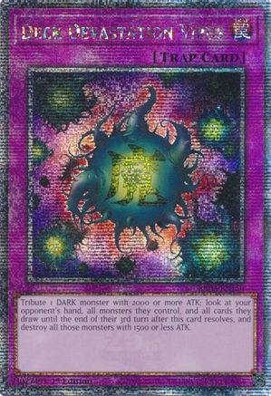 QUARTER CENTURY SECRET RARE Deck Devastation Virus (Quarter Century Secret Rare) (RA03-EN150) - Quarter Century Bonanza 1st Edition