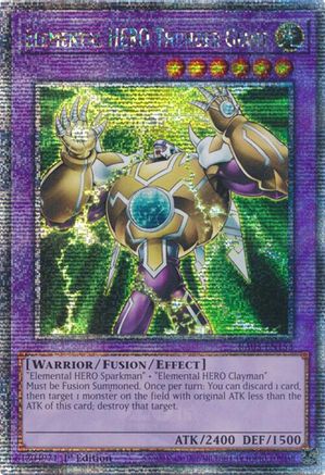 QUARTER CENTURY SECRET RARE Elemental HERO Thunder Giant (Quarter Century Secret Rare) (RA03-EN153) - Quarter Century Bonanza 1st Edition