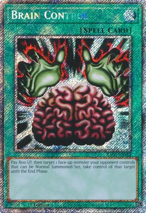 PLATINUM SECRET RARE Brain Control (Platinum Secret Rare) (RA03-EN154) - Quarter Century Bonanza 1st Edition
