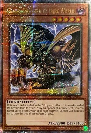 QUARTER CENTURY SECRET RARE Goldd, Wu-Lord of Dark World (Quarter Century Secret Rare) (RA03-EN159) - Quarter Century Bonanza 1st Edition