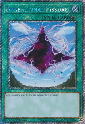 PLATINUM SECRET RARE Dimensional Fissure (Platinum Secret Rare) (RA03-EN163) - Quarter Century Bonanza 1st Edition