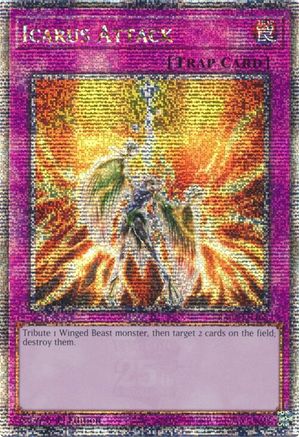 QUARTER CENTURY SECRET RARE Icarus Attack (Quarter Century Secret Rare) (RA03-EN165) - Quarter Century Bonanza 1st Edition
