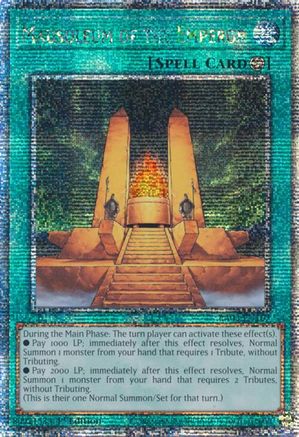 QUARTER CENTURY SECRET RARE Mausoleum of the Emperor (Quarter Century Secret Rare) (RA03-EN167) - Quarter Century Bonanza 1st Edition