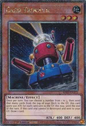 QUARTER CENTURY SECRET RARE Card Trooper (Quarter Century Secret Rare) (RA03-EN172) - Quarter Century Bonanza 1st Edition