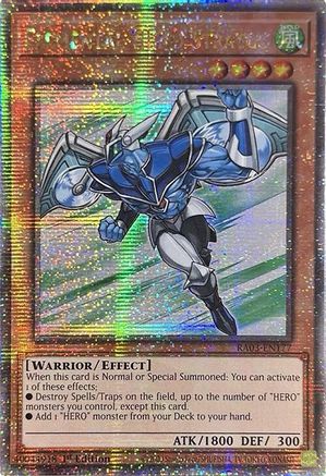QUARTER CENTURY SECRET RARE Elemental HERO Stratos (Quarter Century Secret Rare) (RA03-EN177) - Quarter Century Bonanza 1st Edition