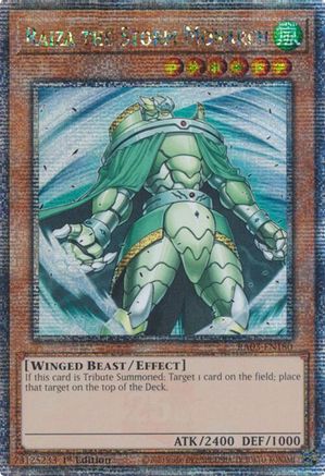 QUARTER CENTURY SECRET RARE Raiza the Storm Monarch (Quarter Century Secret Rare) (RA03-EN180) - Quarter Century Bonanza 1st Edition