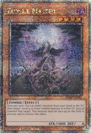 QUARTER CENTURY SECRET RARE Zombie Master (Quarter Century Secret Rare) (RA03-EN185) - Quarter Century Bonanza 1st Edition