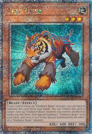 QUARTER CENTURY SECRET RARE Test Tiger (Quarter Century Secret Rare) (RA03-EN189) - Quarter Century Bonanza 1st Edition