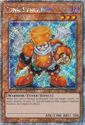 PLATINUM SECRET RARE Junk Synchron (Platinum Secret Rare) (RA03-EN199) - Quarter Century Bonanza 1st Edition
