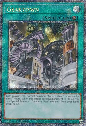 QUARTER CENTURY SECRET RARE Geartown (Quarter Century Secret Rare) (RA03-EN203) - Quarter Century Bonanza 1st Edition