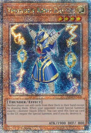 QUARTER CENTURY SECRET RARE Thunder King Rai-Oh (Quarter Century Secret Rare) (RA03-EN206) - Quarter Century Bonanza 1st Edition
