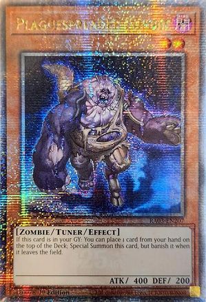 QUARTER CENTURY SECRET RARE Plaguespreader Zombie (Quarter Century Secret Rare) (RA03-EN207) - Quarter Century Bonanza 1st Edition