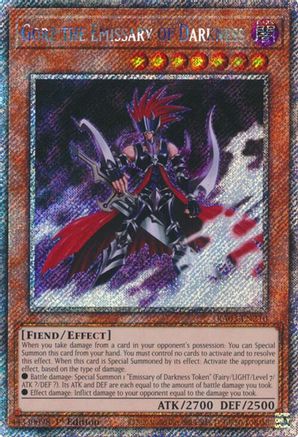 PLATINUM SECRET RARE Gorz the Emissary of Darkness (Platinum Secret Rare) (RA03-EN210) - Quarter Century Bonanza 1st Edition