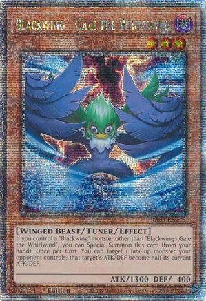 QUARTER CENTURY SECRET RARE Blackwing - Gale the Whirlwind (Quarter Century Secret Rare) (RA03-EN215) - Quarter Century Bonanza 1st Edition