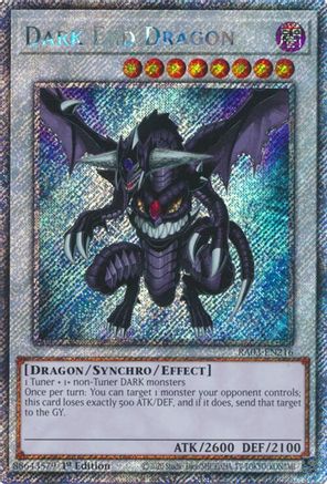 PLATINUM SECRET RARE Dark End Dragon (Platinum Secret Rare) (RA03-EN216) - Quarter Century Bonanza 1st Edition