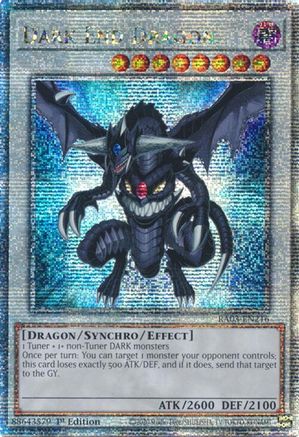 QUARTER CENTURY SECRET RARE Dark End Dragon (Quarter Century Secret Rare) (RA03-EN216) - Quarter Century Bonanza 1st Edition