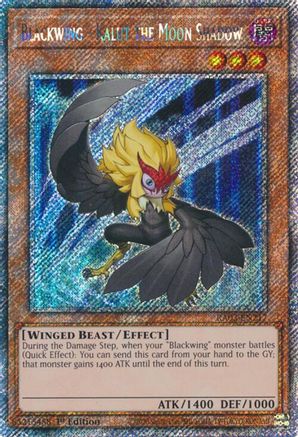 PLATINUM SECRET RARE Blackwing - Kalut the Moon Shadow (Platinum Secret Rare) (RA03-EN217) - Quarter Century Bonanza 1st Edition