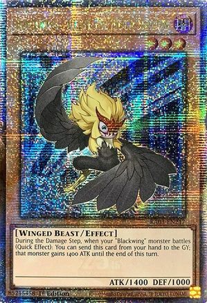 QUARTER CENTURY SECRET RARE Blackwing - Kalut the Moon Shadow (Quarter Century Secret Rare) (RA03-EN217) - Quarter Century Bonanza 1st Edition