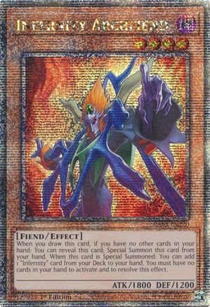 QUARTER CENTURY SECRET RARE Infernity Archfiend (Quarter Century Secret Rare) (RA03-EN220) - Quarter Century Bonanza 1st Edition