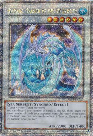QUARTER CENTURY SECRET RARE Brionac, Dragon of the Ice Barrier (Quarter Century Secret Rare) (RA03-EN227) - Quarter Century Bonanza 1st Edition