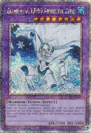 QUARTER CENTURY SECRET RARE Elemental HERO Absolute Zero (Quarter Century Secret Rare) (RA03-EN231) - Quarter Century Bonanza 1st Edition