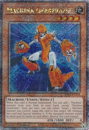 QUARTER CENTURY SECRET RARE Machina Gearframe (Quarter Century Secret Rare) (RA03-EN234) - Quarter Century Bonanza 1st Edition