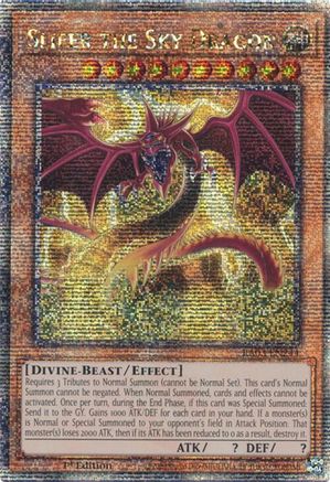 QUARTER CENTURY SECRET RARE Slifer the Sky Dragon (Quarter Century Secret Rare) (RA03-EN244) - Quarter Century Bonanza 1st Edition