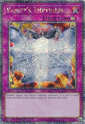 QUARTER CENTURY SECRET RARE Vanity's Emptiness (Quarter Century Secret Rare) (RA03-EN246) - Quarter Century Bonanza 1st Edition