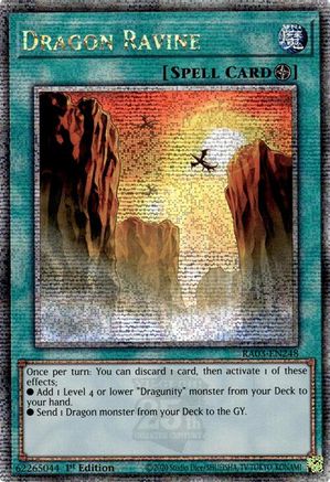 QUARTER CENTURY SECRET RARE Dragon Ravine (Quarter Century Secret Rare) (RA03-EN248) - Quarter Century Bonanza 1st Edition