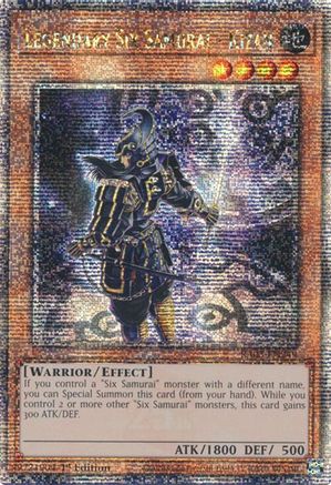 QUARTER CENTURY SECRET RARE Legendary Six Samurai - Kizan (Quarter Century Secret Rare) (RA03-EN249) - Quarter Century Bonanza 1st Edition