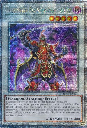QUARTER CENTURY SECRET RARE Legendary Six Samurai - Shi En (Quarter Century Secret Rare) (RA03-EN250) - Quarter Century Bonanza 1st Edition