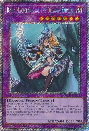 PLATINUM SECRET RARE Dark Magician Girl the Dragon Knight (Platinum Secret Rare) (RA03-EN258) - Quarter Century Bonanza 1st Edition