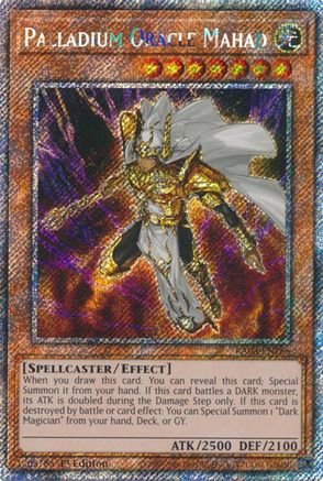 PLATINUM SECRET RARE Palladium Oracle Mahad (Platinum Secret Rare) (RA03-EN266) - Quarter Century Bonanza 1st Edition