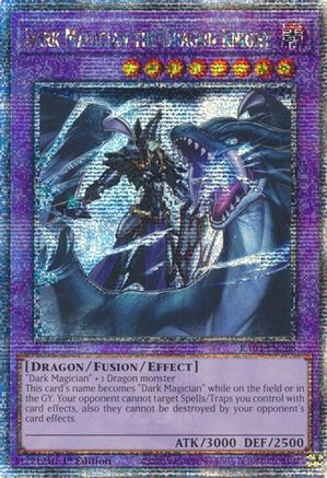 QUARTER CENTURY SECRET RARE Dark Magician the Dragon Knight (Quarter Century Secret Rare) (RA03-EN268) - Quarter Century Bonanza 1st Edition