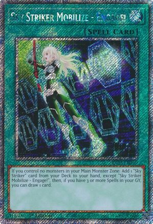 PLATINUM SECRET RARE Sky Striker Mobilize - Engage! (Platinum Secret Rare) (RA03-EN269) - Quarter Century Bonanza 1st Edition