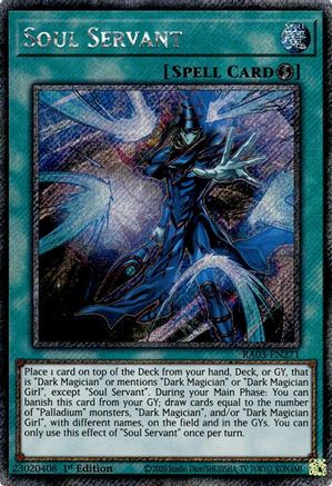 PLATINUM SECRET RARE Soul Servant (Platinum Secret Rare) (RA03-EN271) - Quarter Century Bonanza 1st Edition