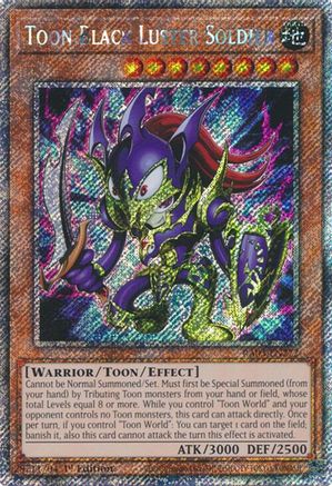 PLATINUM SECRET RARE Toon Black Luster Soldier (Platinum Secret Rare) (RA03-EN272) - Quarter Century Bonanza 1st Edition