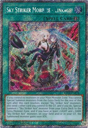 PLATINUM SECRET RARE Sky Striker Mobilize - Linkage! (Platinum Secret Rare) (RA03-EN274) - Quarter Century Bonanza 1st Edition