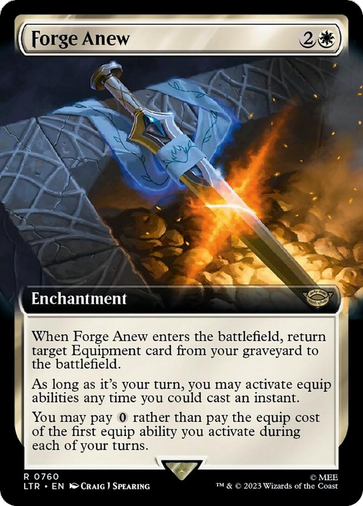 FOIL Forge Anew (Extended Art) (Surge Foil) (LTR-760) - The Lord of the Rings: Tales of Middle-earth - Magic The Gathering