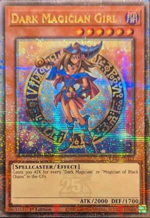 QUARTER CENTURY SECRET RARE Dark Magician Girl (Quarter Century Secret Rare) (B) (RA03-EN123) - Quarter Century Bonanza 1st Edition