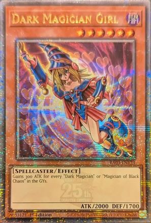 QUARTER CENTURY SECRET RARE Dark Magician Girl (Quarter Century Secret Rare) (C) (RA03-EN123) - Quarter Century Bonanza 1st Edition