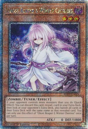 QUARTER CENTURY SECRET RARE Ghost Reaper & Winter Cherries (Alternate Art) (Quarter Century Secret Rare) (RA03-EN014) - Quarter Century Bonanza 1st Edition