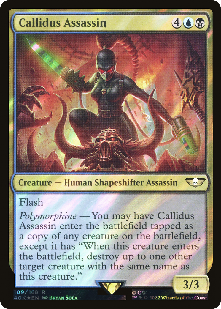 FOIL Callidus Assassin (Surge Foil) (40K-109) - Warhammer 40,000 Commander - Magic The Gathering