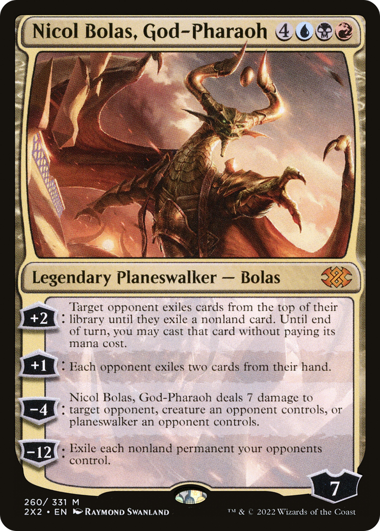 FOIL Nicol Bolas, God-Pharaoh (2X2-260) - Double Masters 2022 - Magic The Gathering