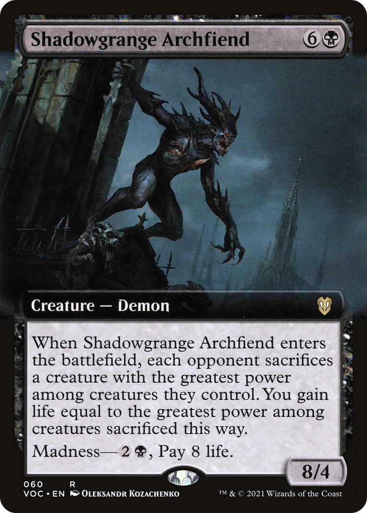 Shadowgrange Archfiend (Extended Art) (VOC-060) - Crimson Vow Commander - Magic The Gathering