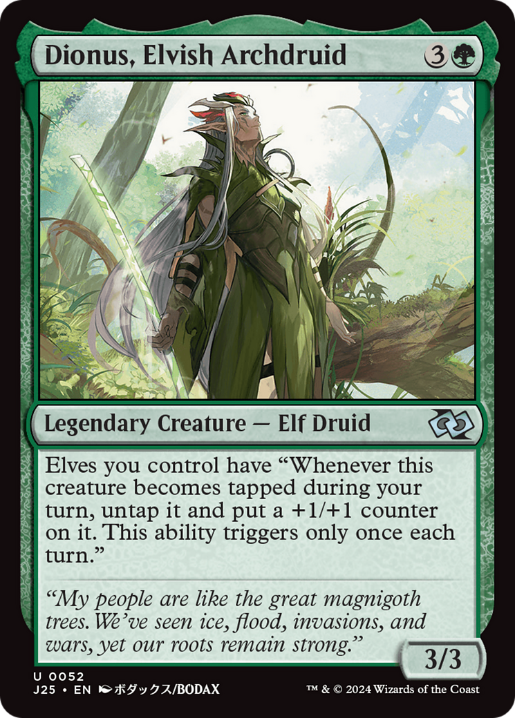 Dionus, Elvish Archdruid (J25-052) - Foundations Jumpstart - Magic The Gathering